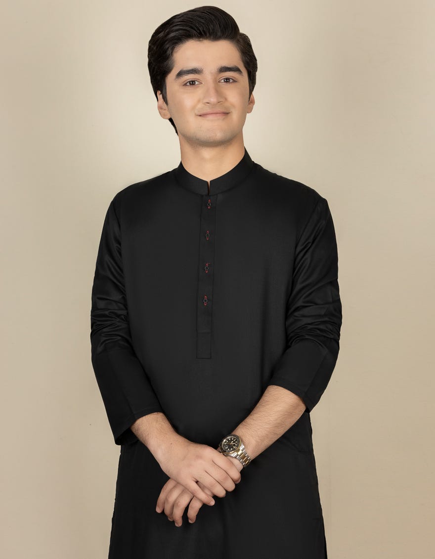 Black Blended Kameez Shalwar