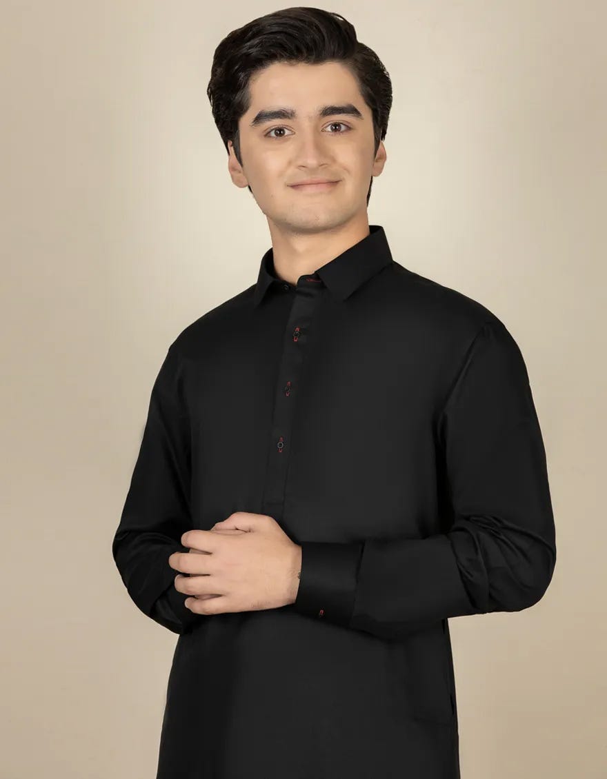 BLACK CASUAL KAMEEZ SHALWAR