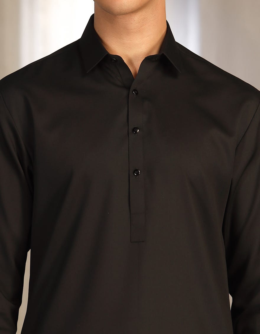 Black Blended Kameez Shalwar
