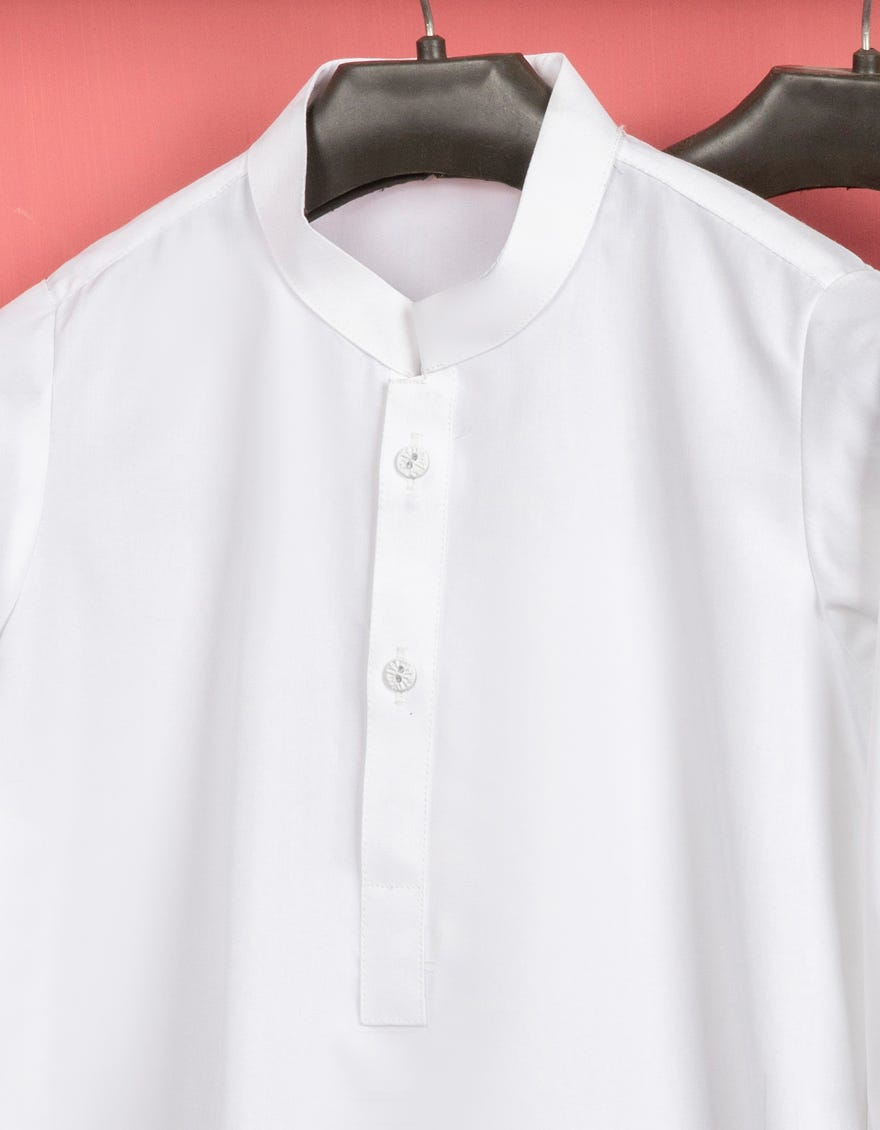 White Blended Kameez Shalwar