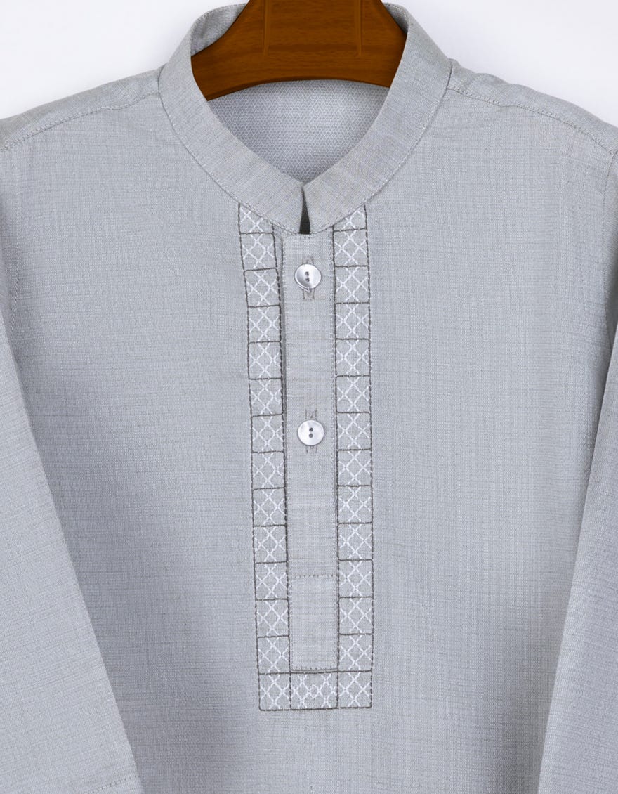 POWDER GREEN COTTON KAMEEZ SHALWAR | JJIKS-A-41225