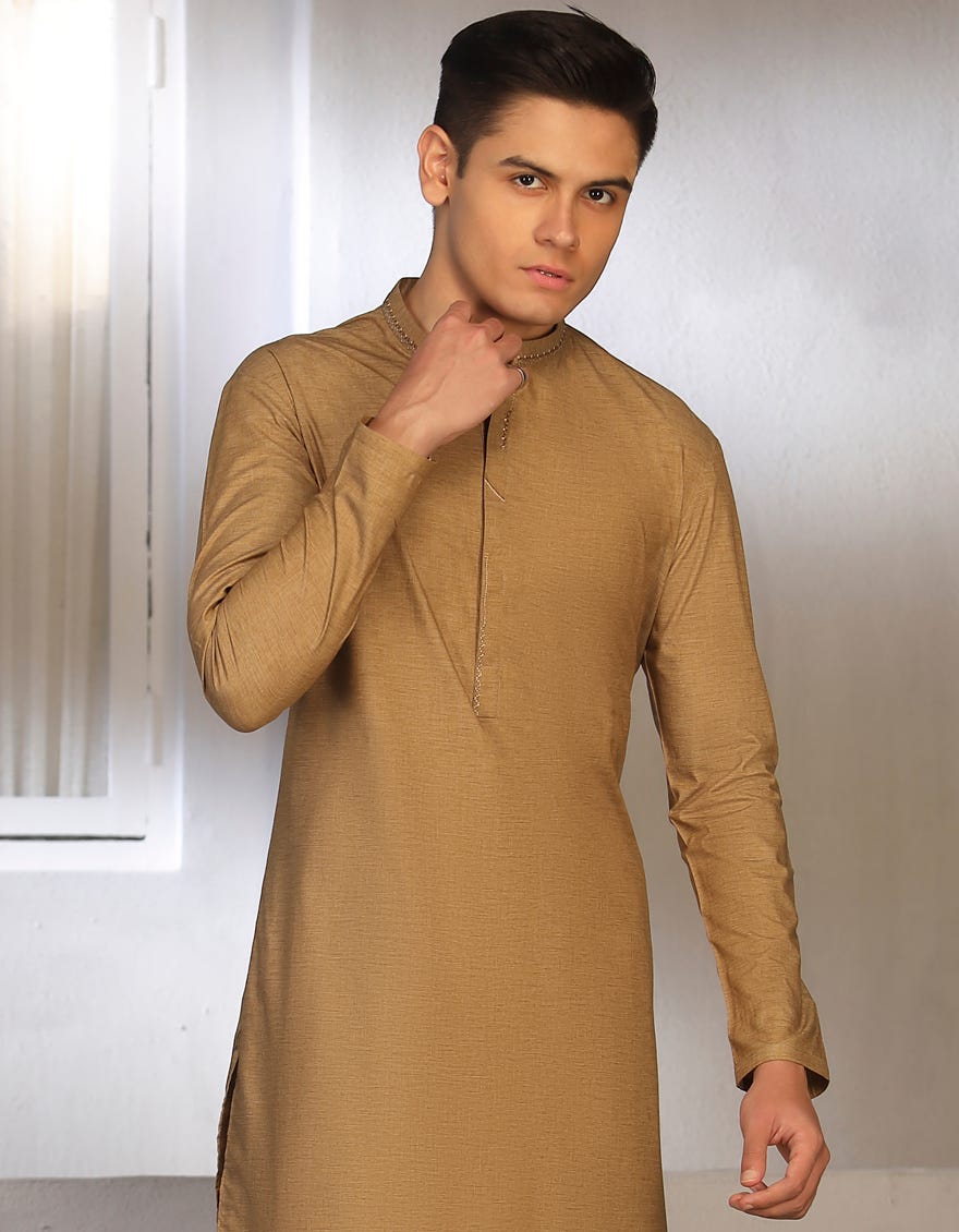SAND BLENDED KAMEEZ SHALWAR | JTKS-A-41243