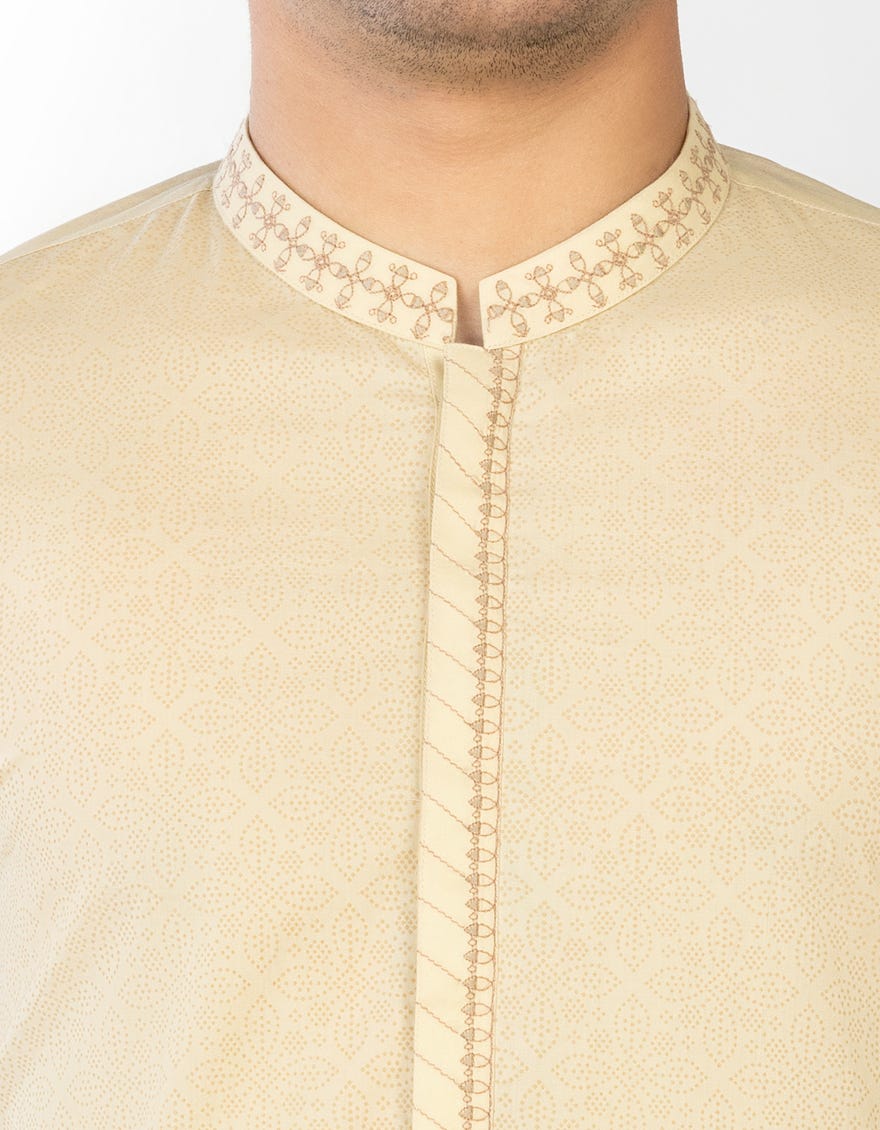 BEIGE COTTON KAMEEZ SHALWAR | JTKS-S-41254
