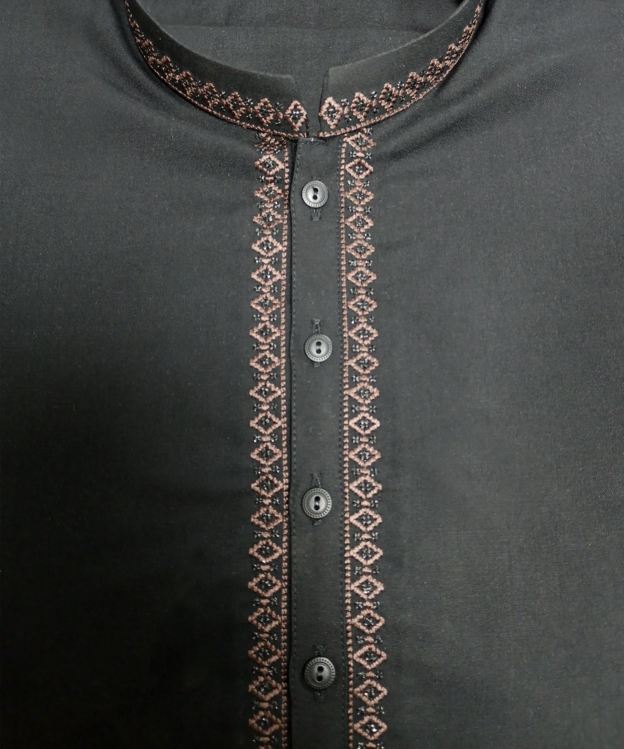 BLACK BLENDED SEMI-FORMAL KURTA