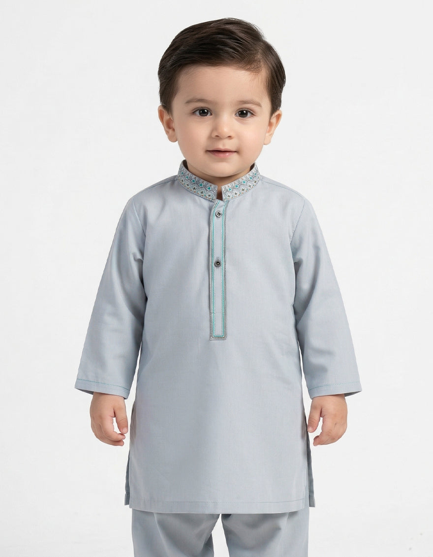 SKY BLUE SEMI-FORMAL KAMEEZ SHALWAR