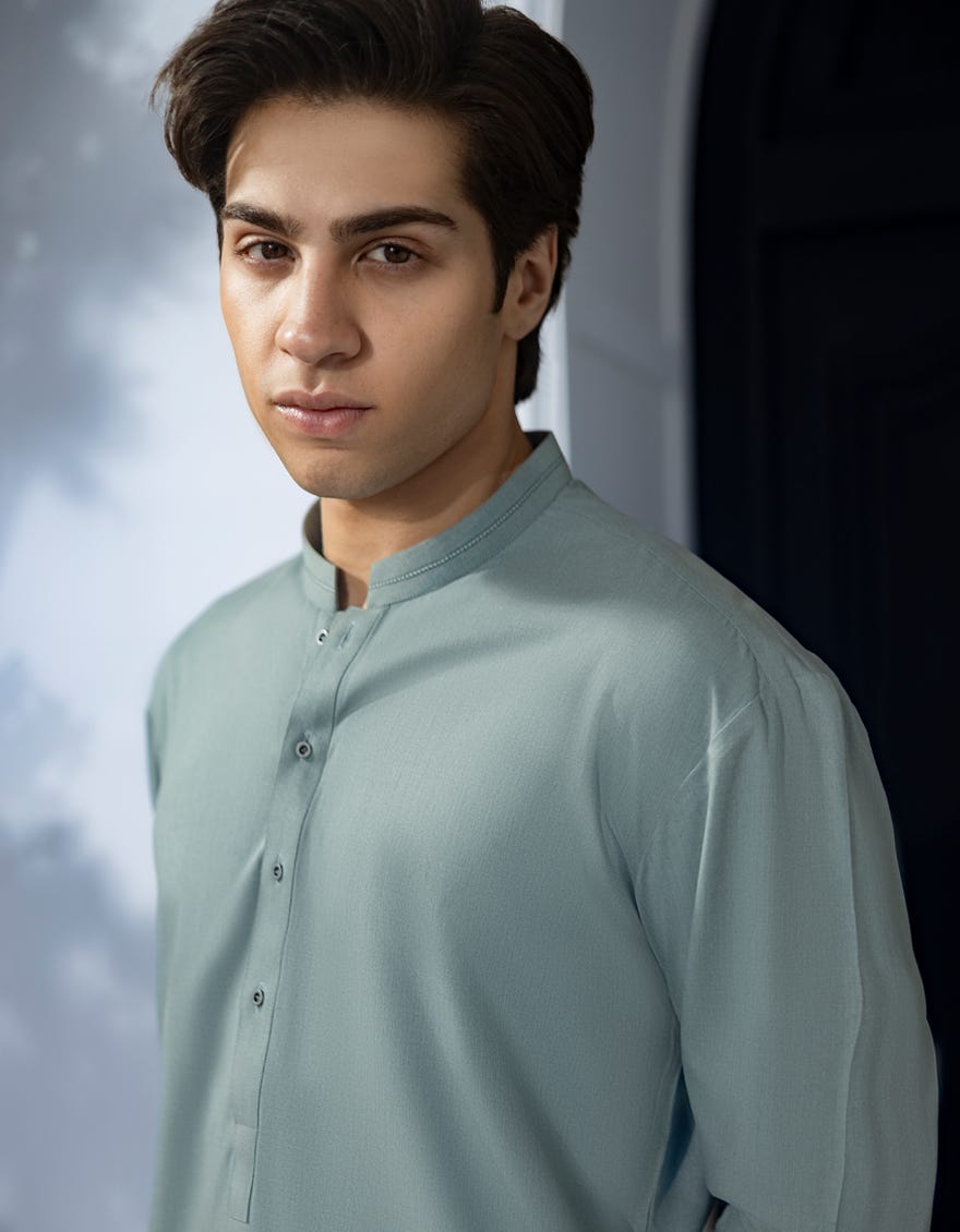 JADE GREEN CASUAL KAMEEZ SHALWAR