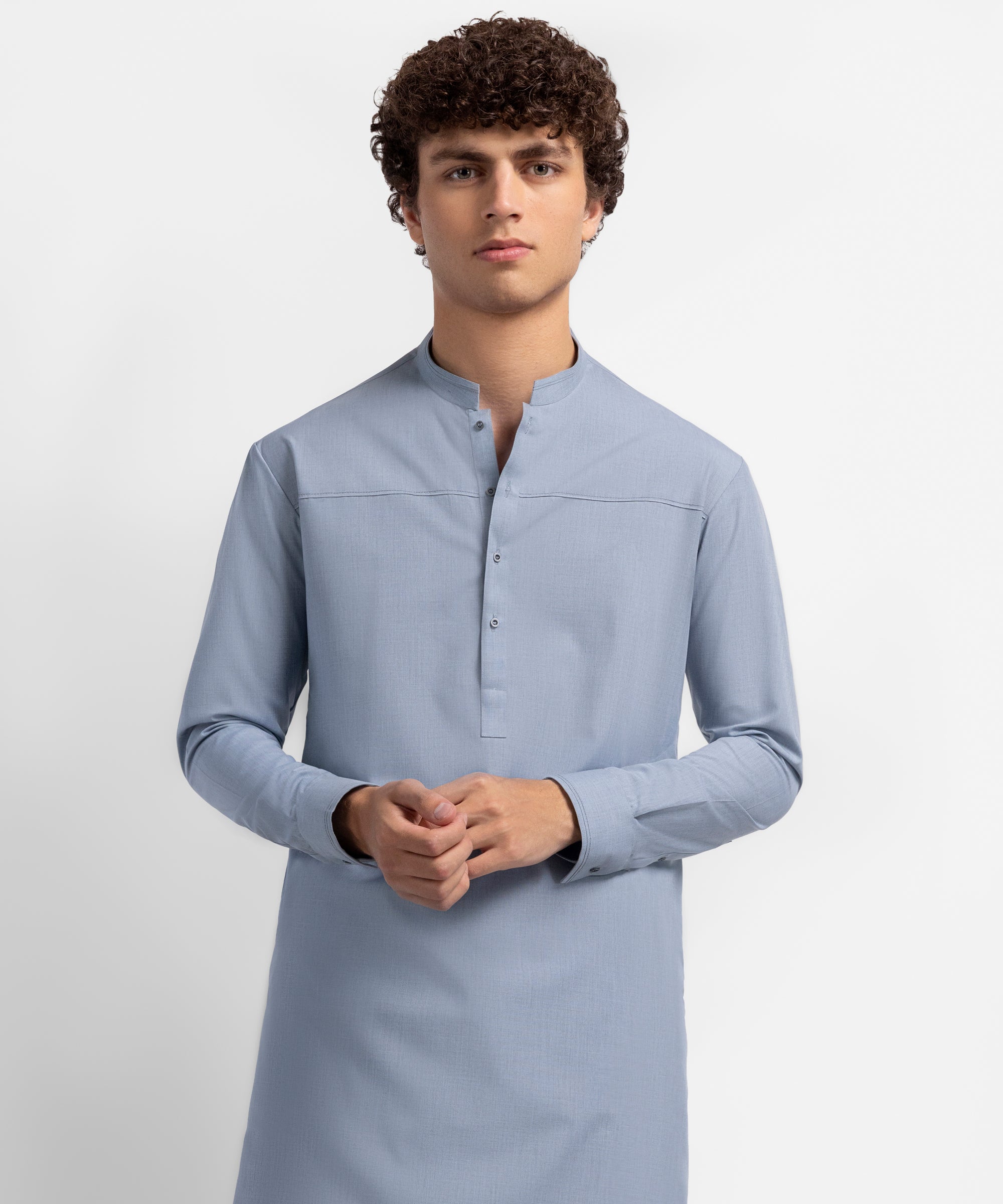 Sky Blue Casual Kameez Shalwar