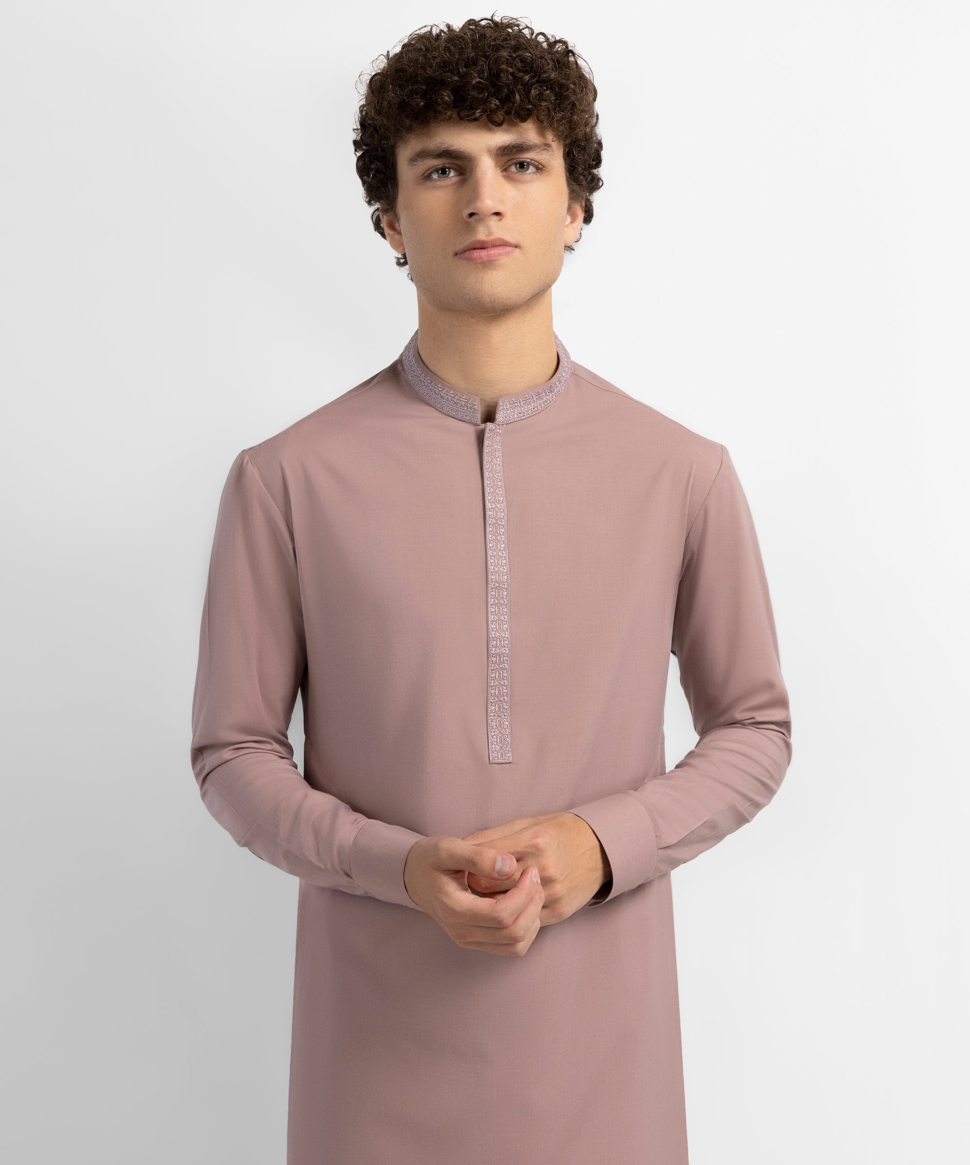 Tea Pink Semi-Formal Kameez Shalwar
