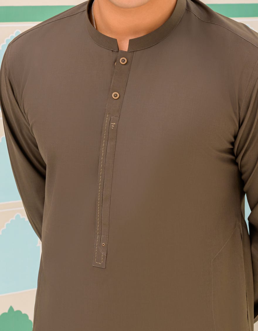 GREEN BLENDED KAMEEZ SHALWAR | JTKS-43269