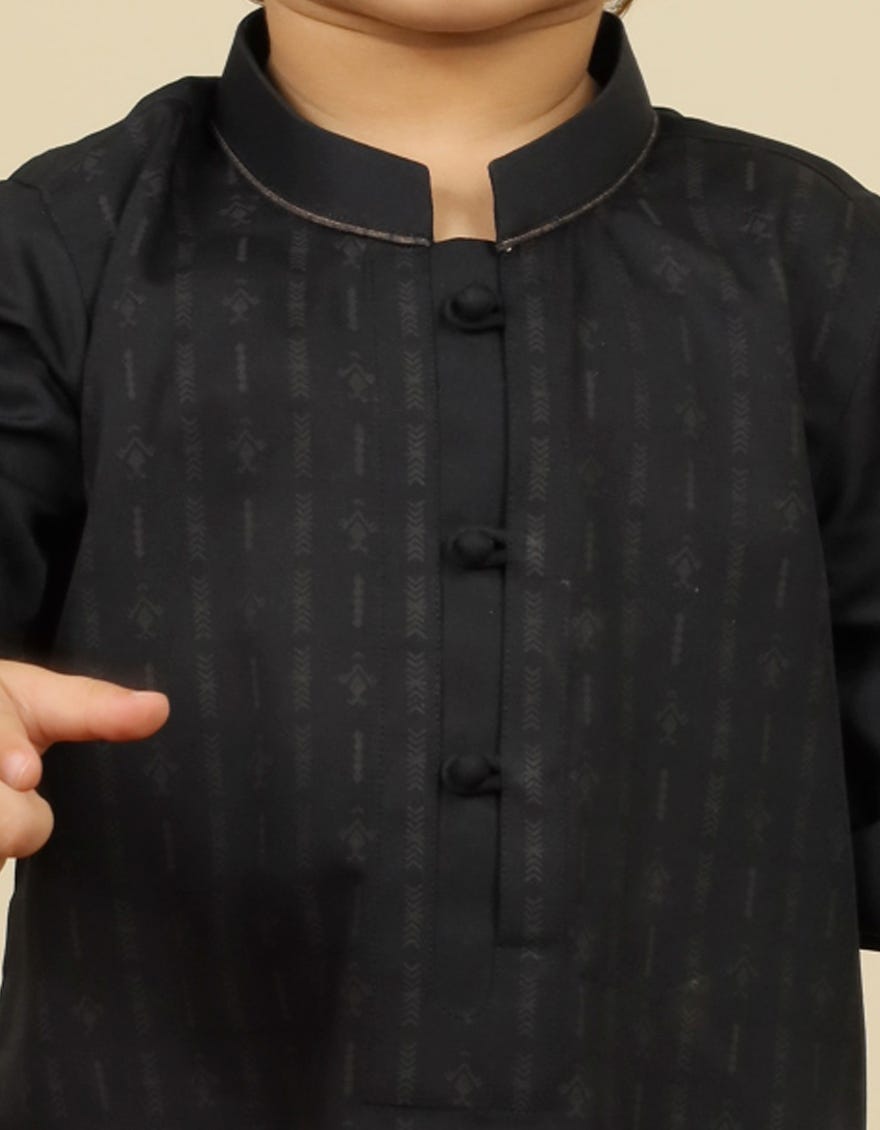 BLACK BLENDED KAMEEZ SHALWAR | JJIKS-44146