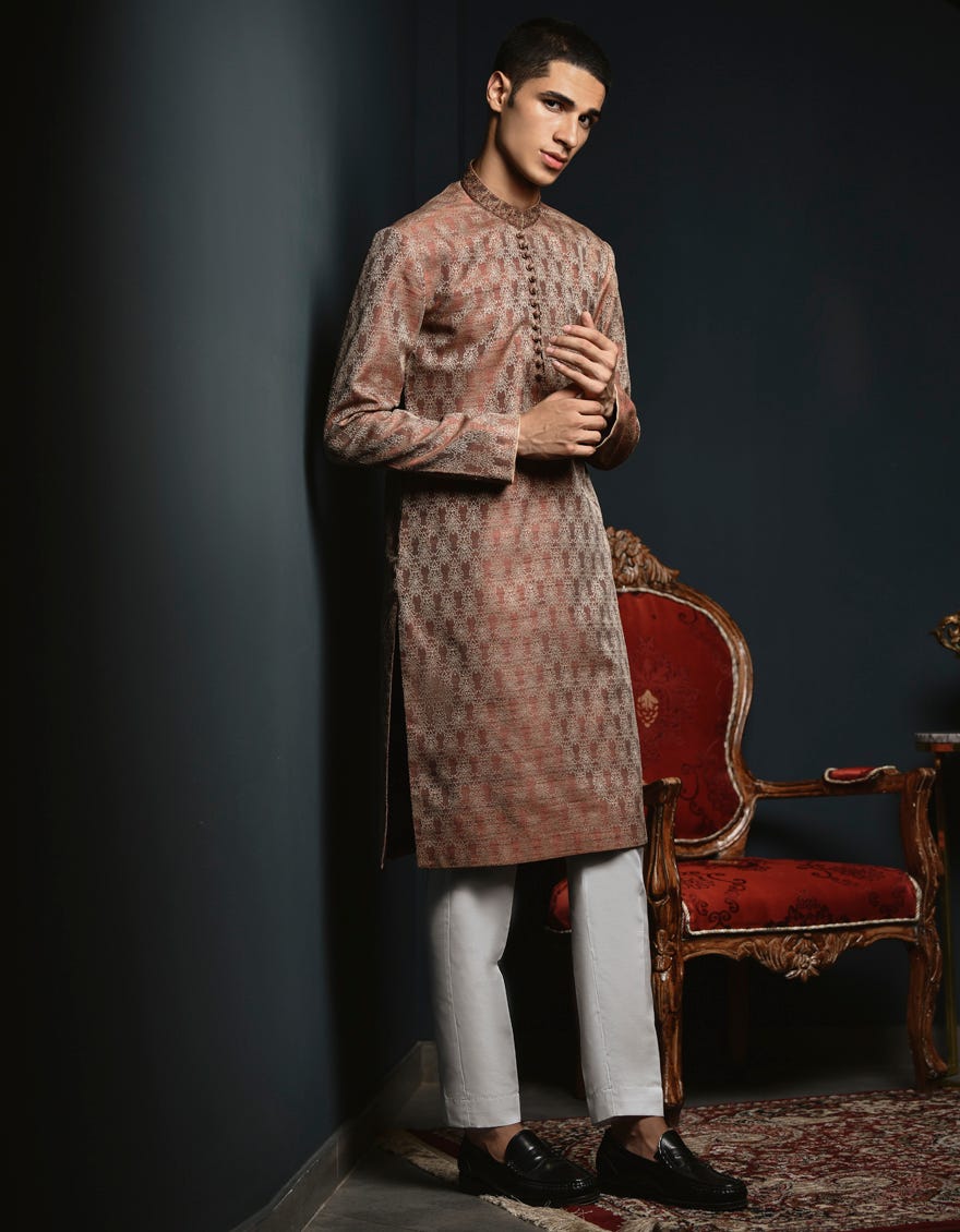 RED FORMAL KURTA | JTK-SP-45006