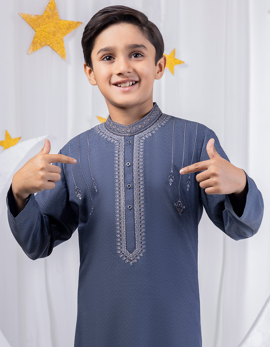 DEEP GREY FORMAL KURTA