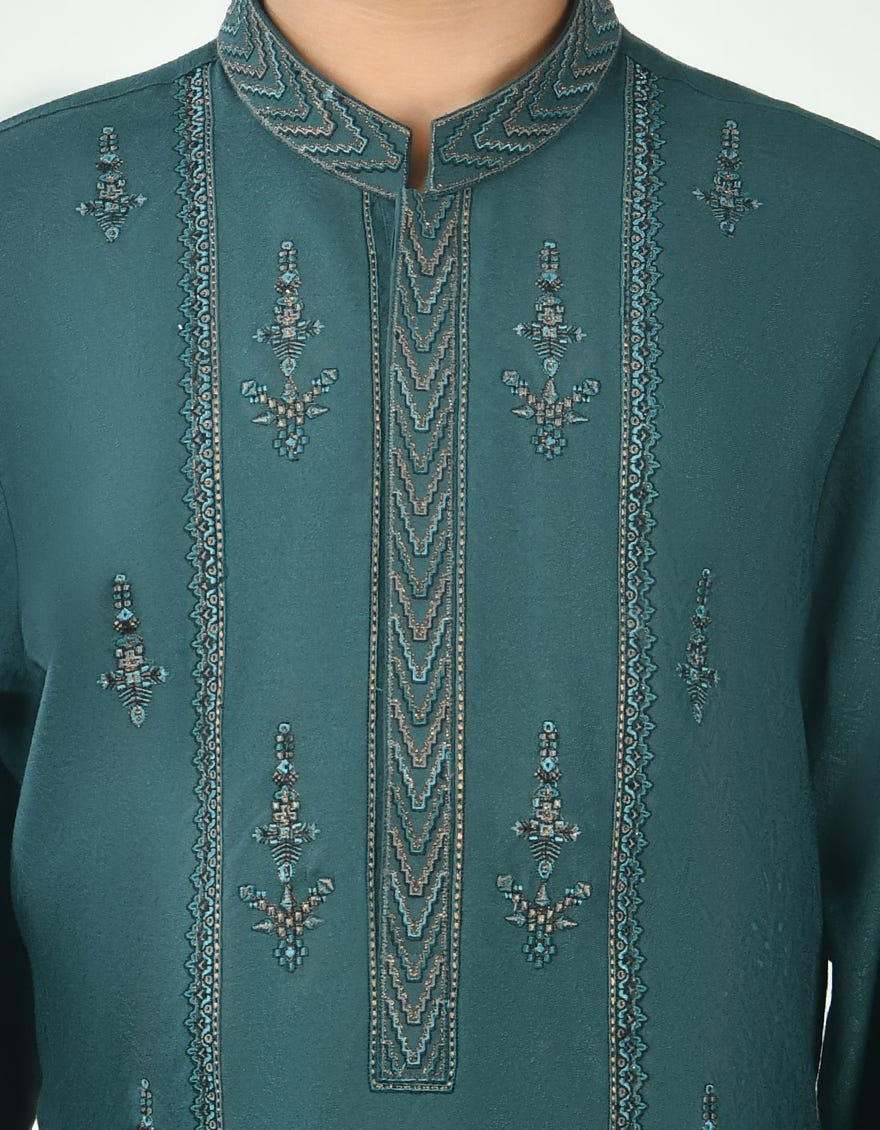 DARK GREEN SPECIAL KURTA
