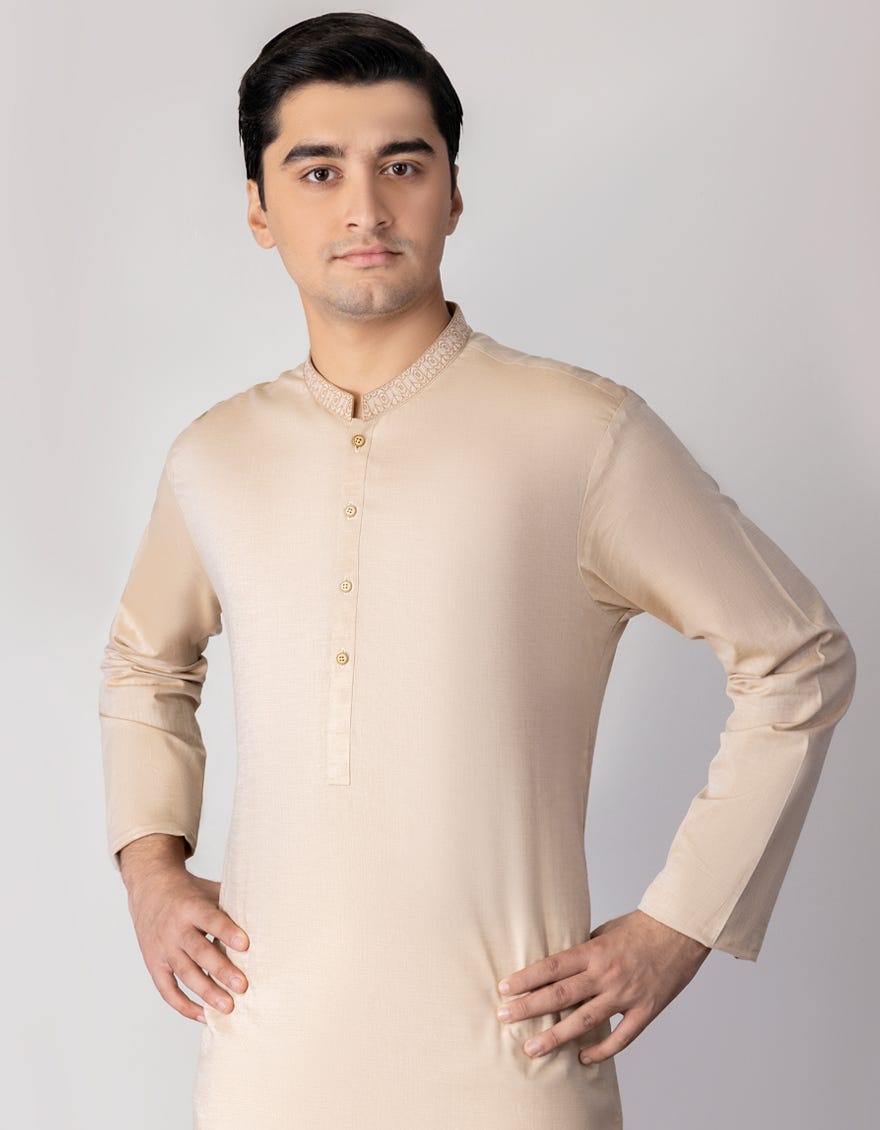SAND BLENDED KURTA | JTK-A-46009