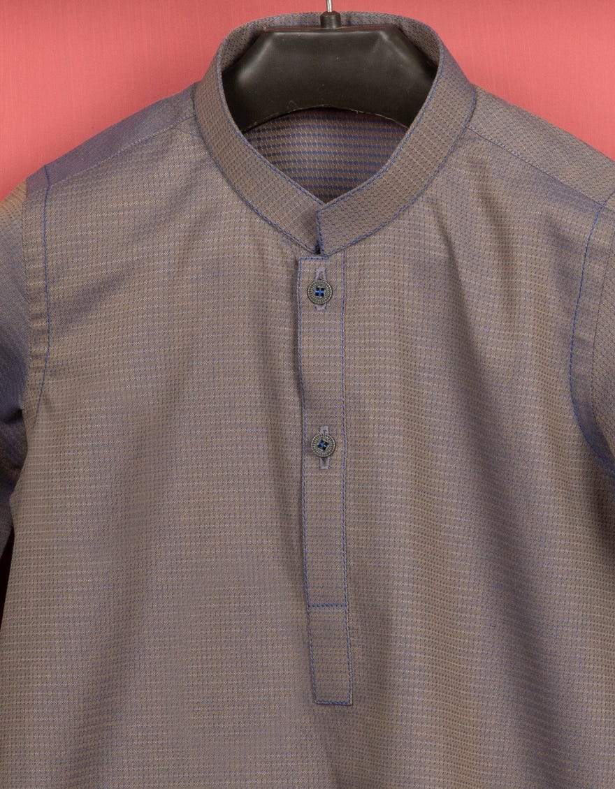 GREYISH BLUE COTTON KAMEEZ SHALWAR | JJIKS-A-46022