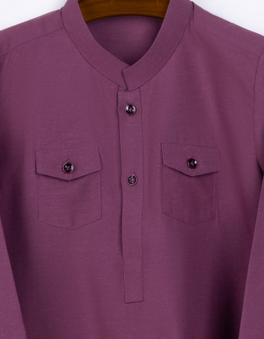 MAGENTA BLENDED KAMEEZ SHALWAR | JJIKS-S-46056