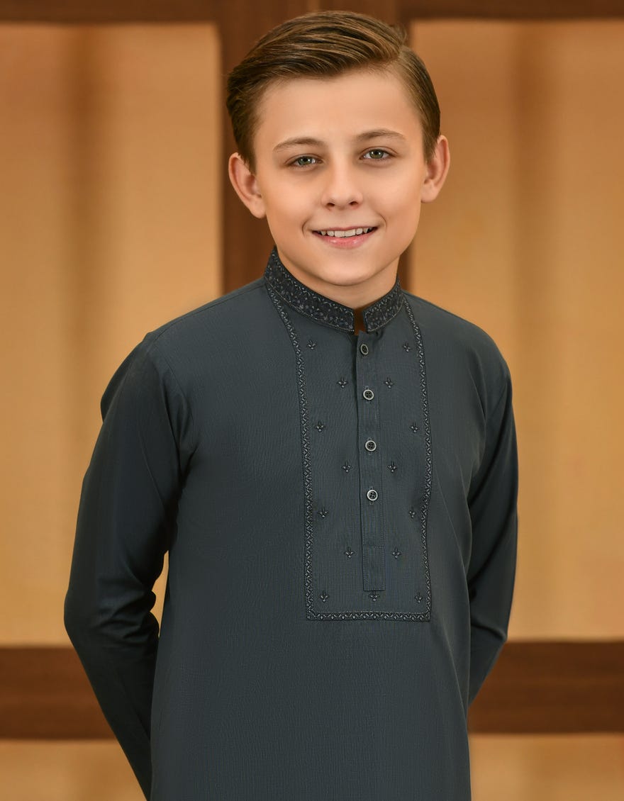DARK GREY COTTON KURTA PAJAMA | JCKP-A-46062