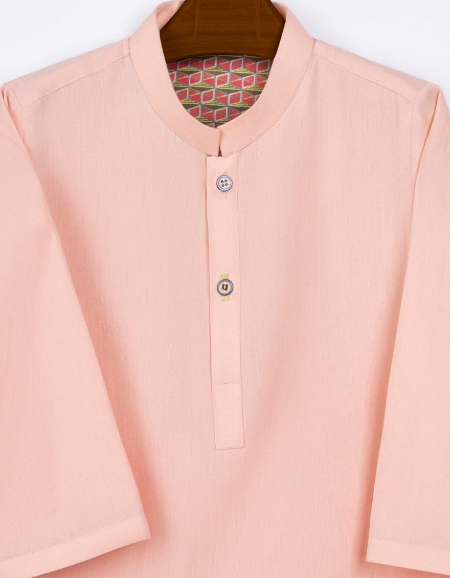 PEACH COTTON KAMEEZ SHALWAR | JJIKS-A-46066
