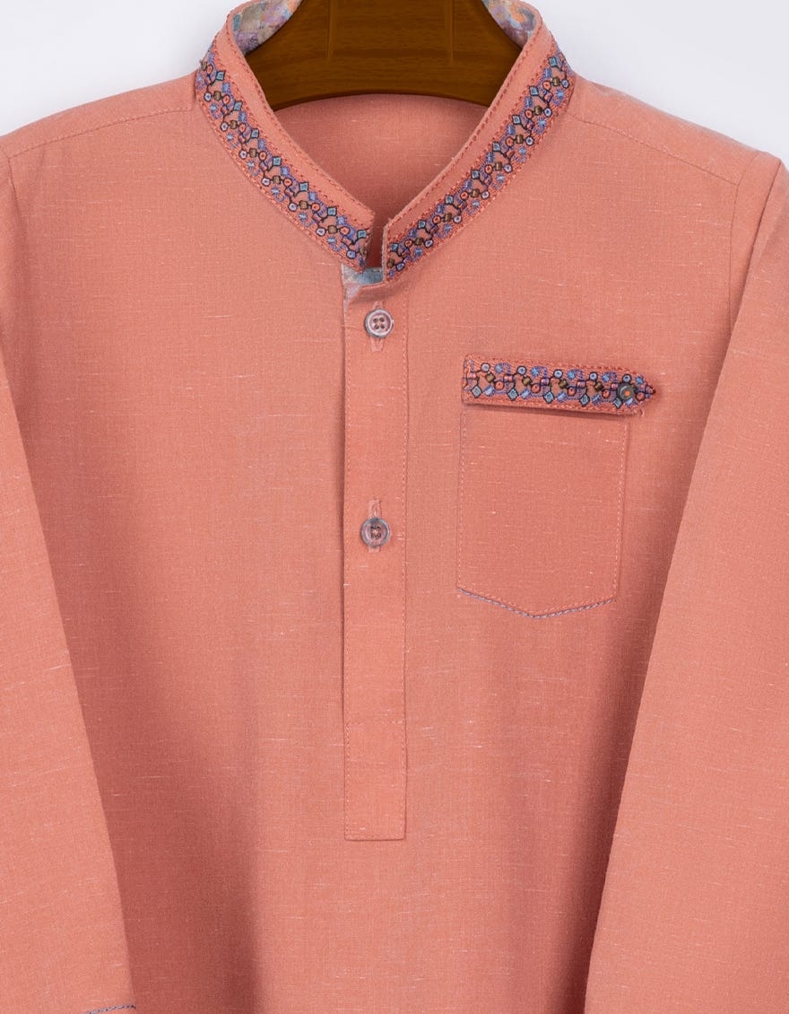 ORANGE BLENDED KAMEEZ SHALWAR | JJIKS-S-46075