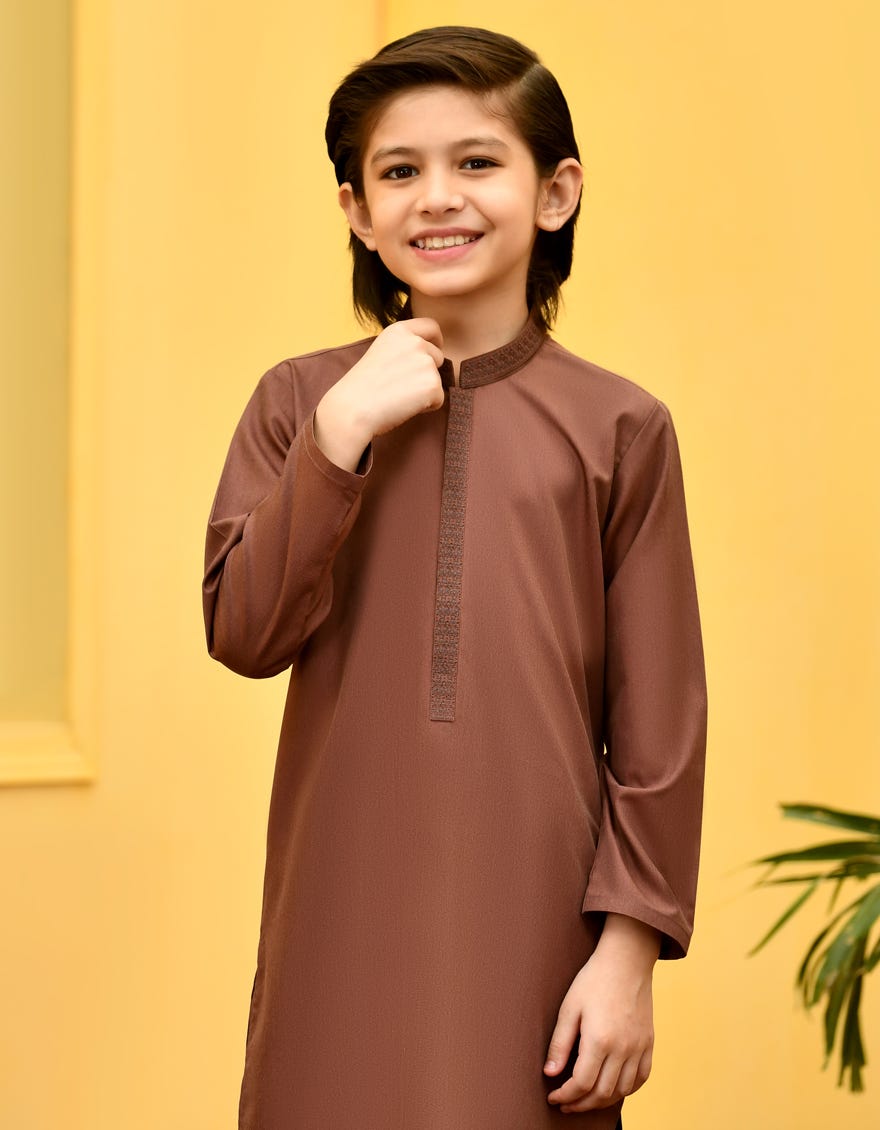 MAROON BLENDED KAMEEZ SHALWAR | JCKS-S-46080