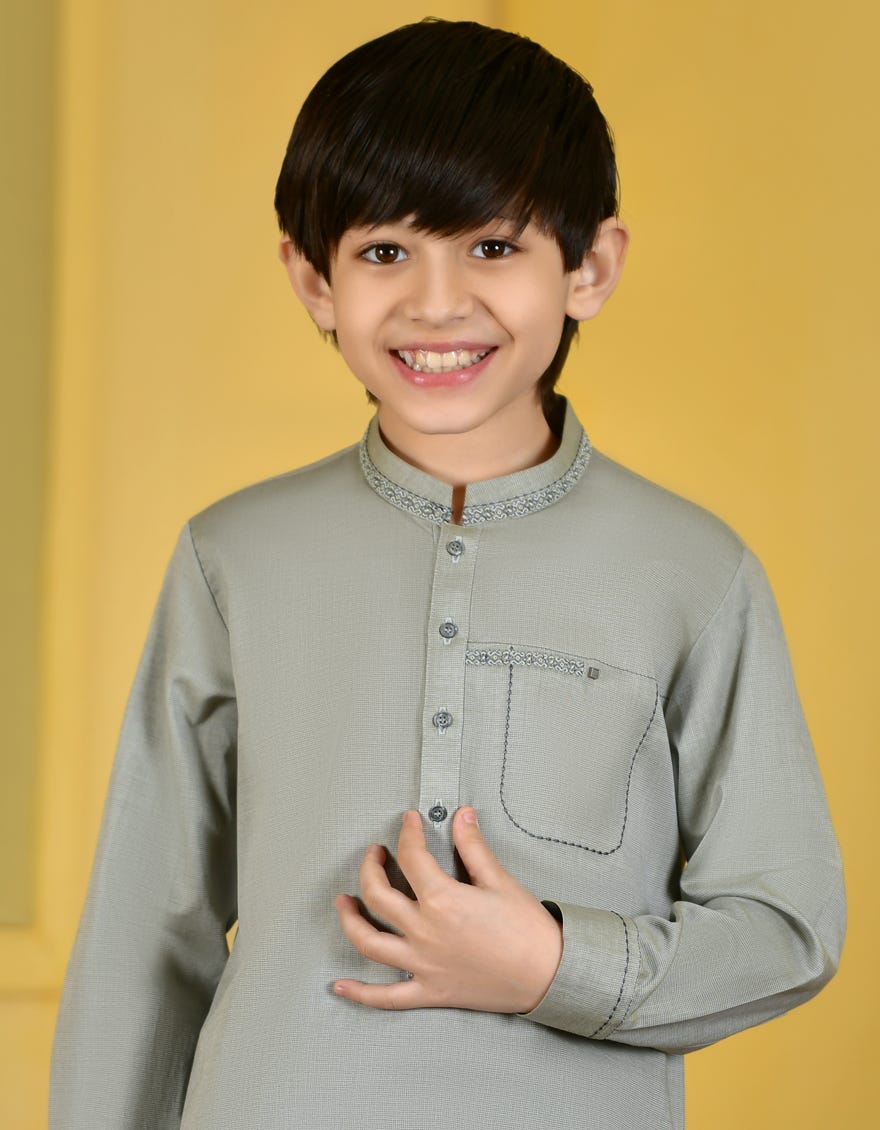 GREEN COTTON KAMEEZ SHALWAR | JCKS-S-46083