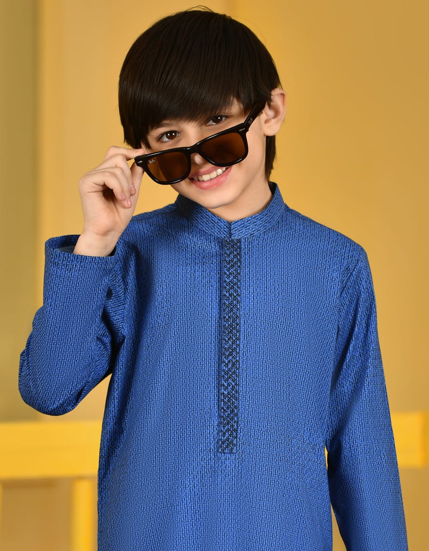 BLUE COTTON KURTA | JCK-S-46088