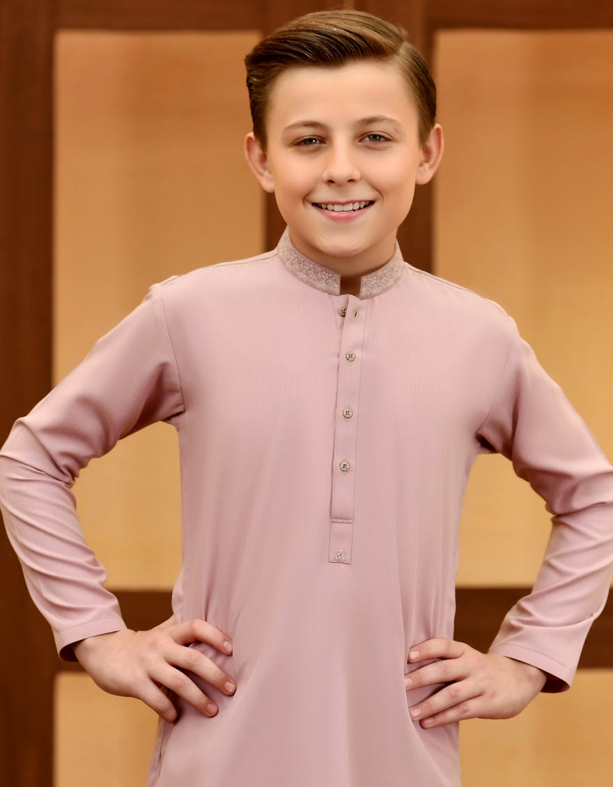 LIGHT PINK BLENDED KAMEEZ SHALWAR | JCKS-S-46097