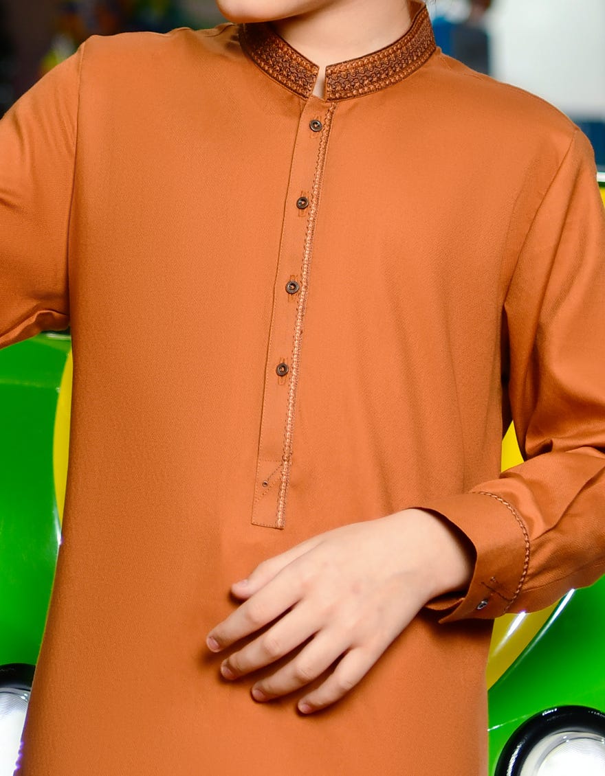 ORANGE COTTON KURTA | JCK-S-46132