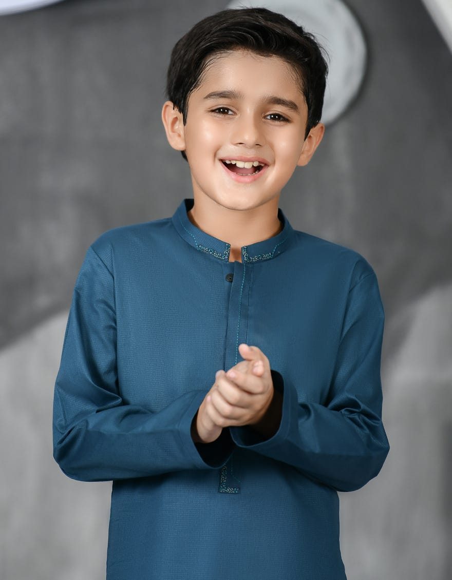 BOTTLE GREEN COTTON KAMEEZ SHALWAR | JCKS-S-46137