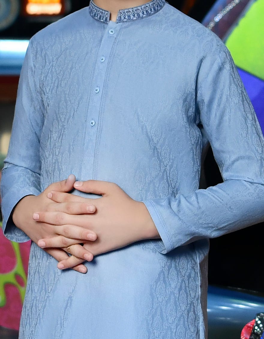 LIGHT BLUE COTTON KURTA | JCK-S-46140