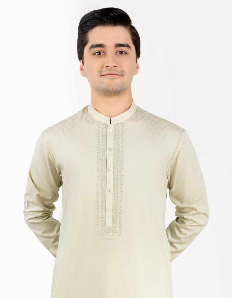 JADE GREEN COTTON KURTA | JTK-S-46156