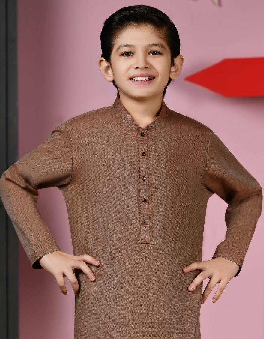 BROWN BLENDED KURTA | JCK-W-46187
