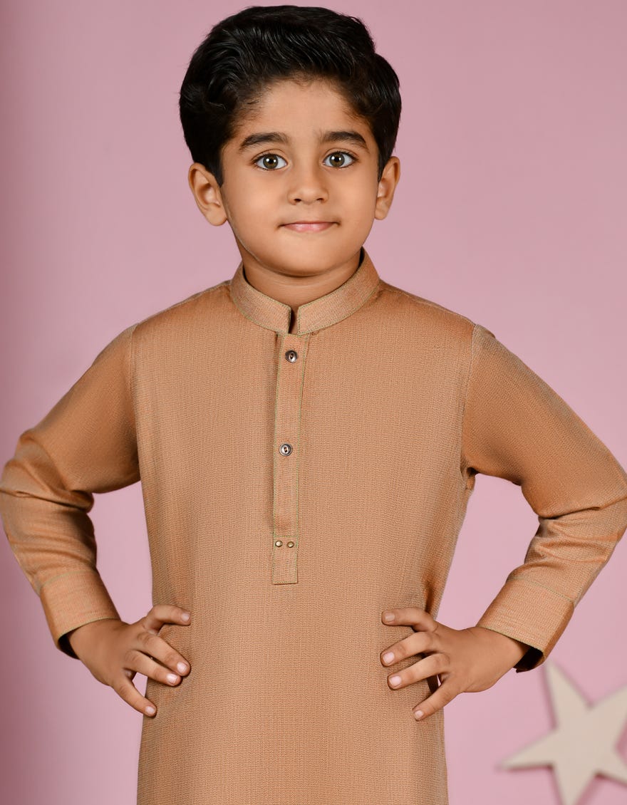 ORANGE BLENDED KURTA | JCK-S-46189