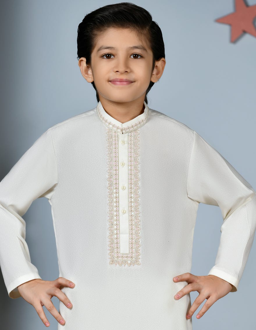 OFF WHITE AYUDHIYA KAMEEZ SHALWAR | JCKS-A-46210
