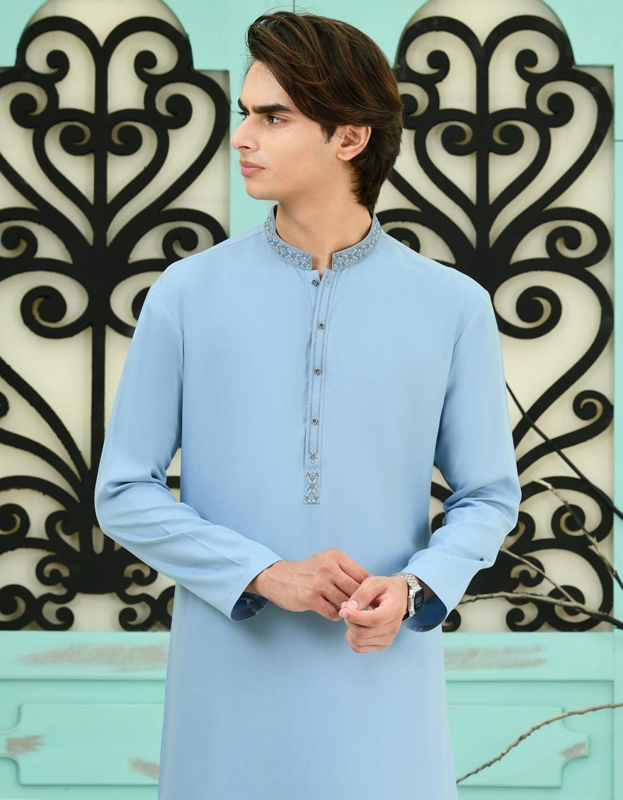SKY BLENDED KAMEEZ SHALWAR | JTKS-S-46331