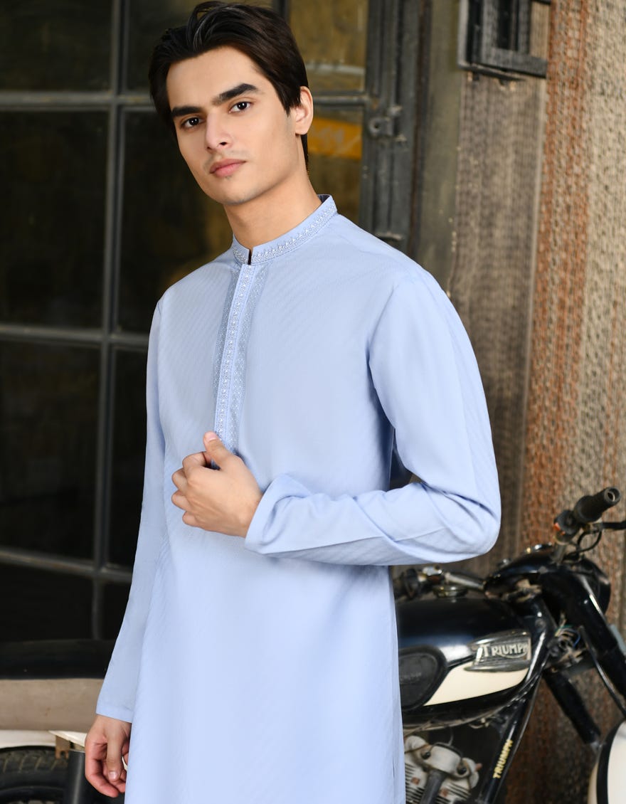 BLUE BLENDED KURTA | JTK-S-46238