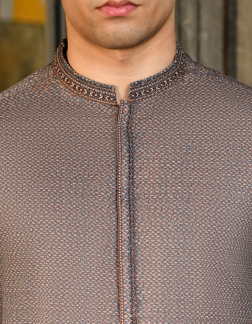 LIGHT BROWN COTTON KURTA | JTK-S-46261