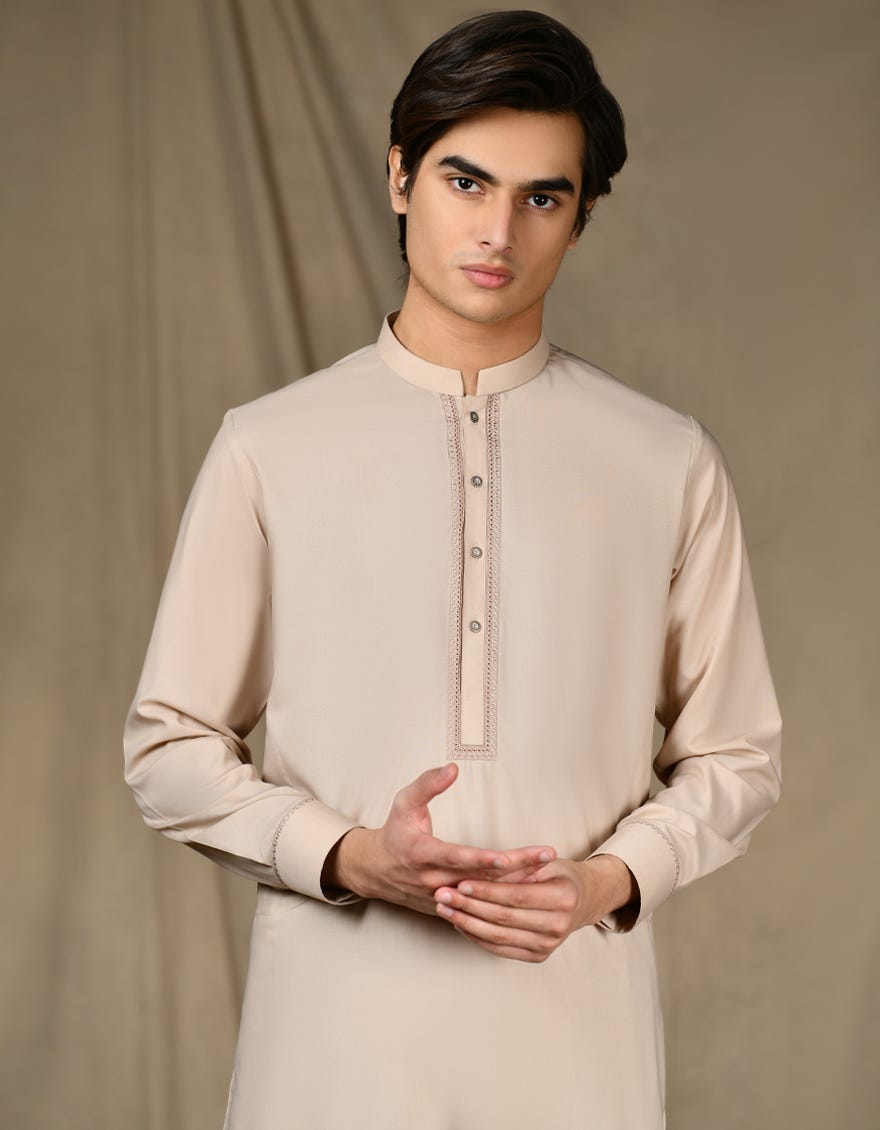 BEIGE KAMEEZ SHALWAR | JTKS-S-46302