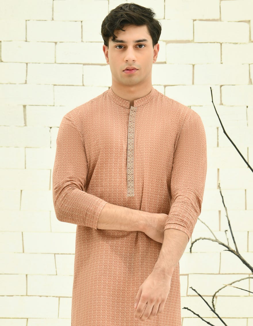 RUST COTTON KURTA | JTK-S-46310
