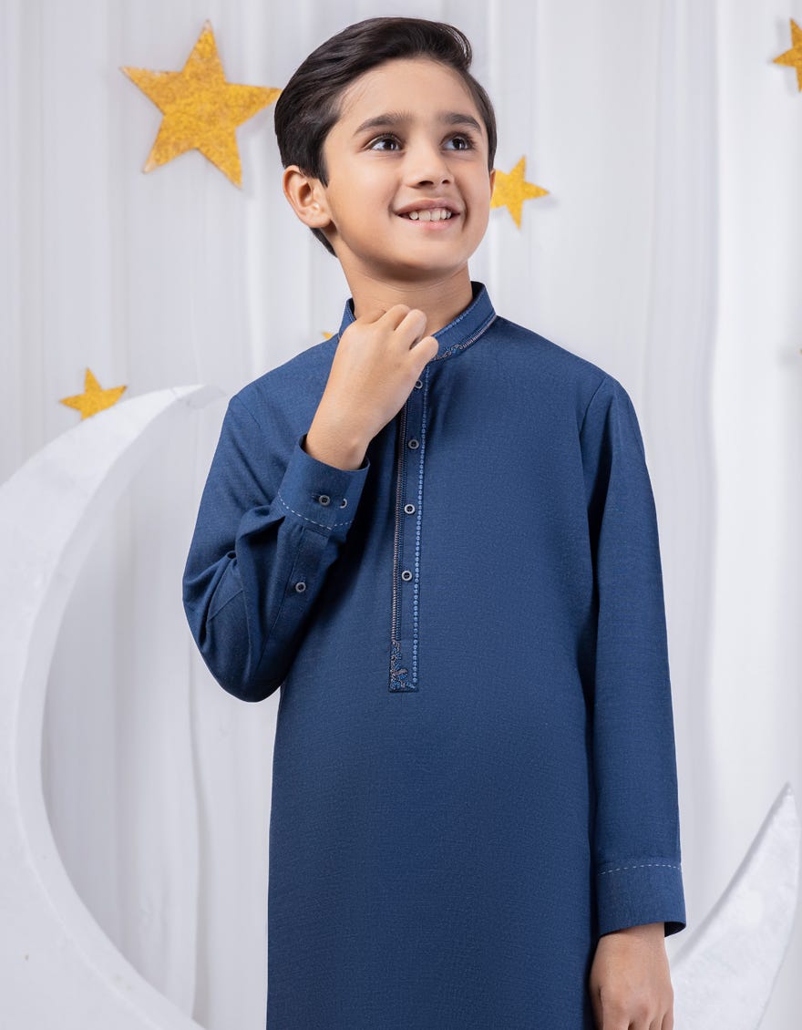BLUE BLENDED KAMEEZ SHALWAR | JCKS-S-46322
