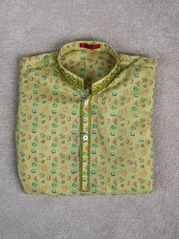 LIME GREEN COTTON KURTA | JCK-S-46334