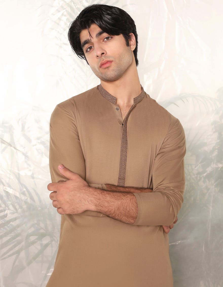 COFFEE BLENDED KAMEEZ SHALWAR | JTKS-A-46367