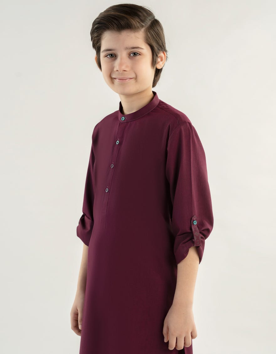 MAGENTA BLENDED KURTA PAJAMA | JCKP-A-46499