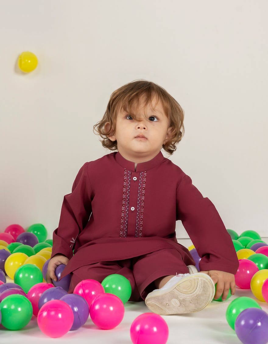 MAGENTA BLENDED KAMEEZ SHALWAR | JJIKS-A-46528