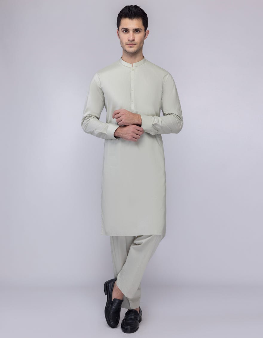 SAGE GREEN COTTON KURTA TROUSER | JJKP-S-46581