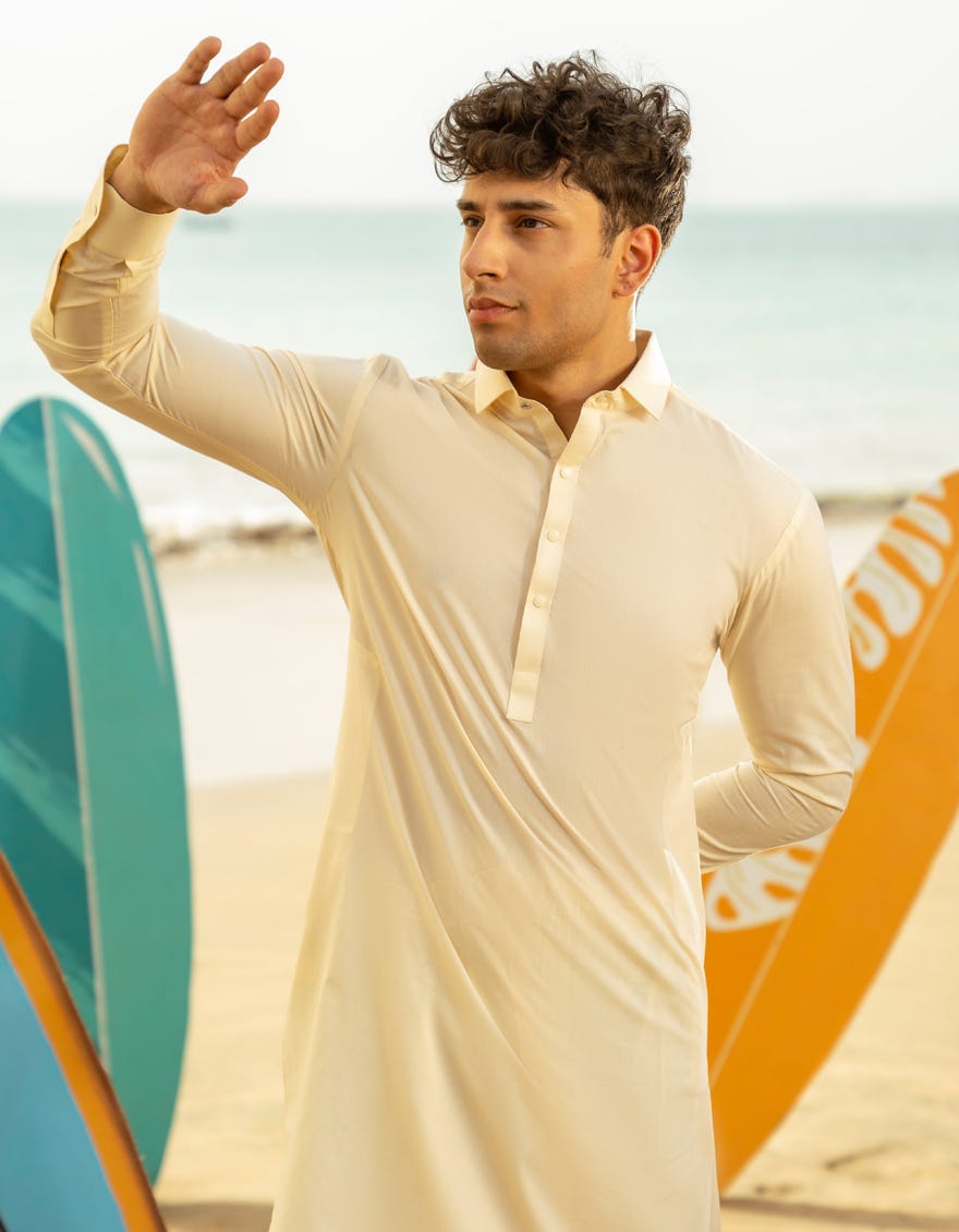 CREAM CVC KAMEEZ SHALWAR | JTKS-A-46592