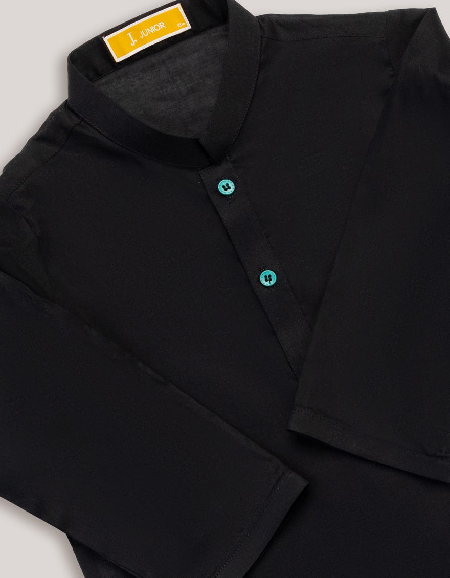 BLACK COTTON KAMEEZ SHALWAR