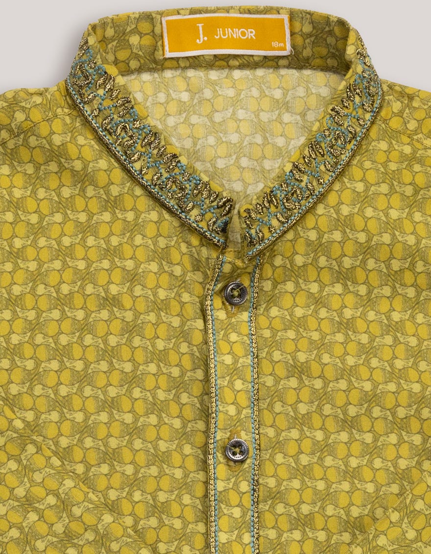 LEMON YELLOW COTTON KAMEEZ SHALWAR