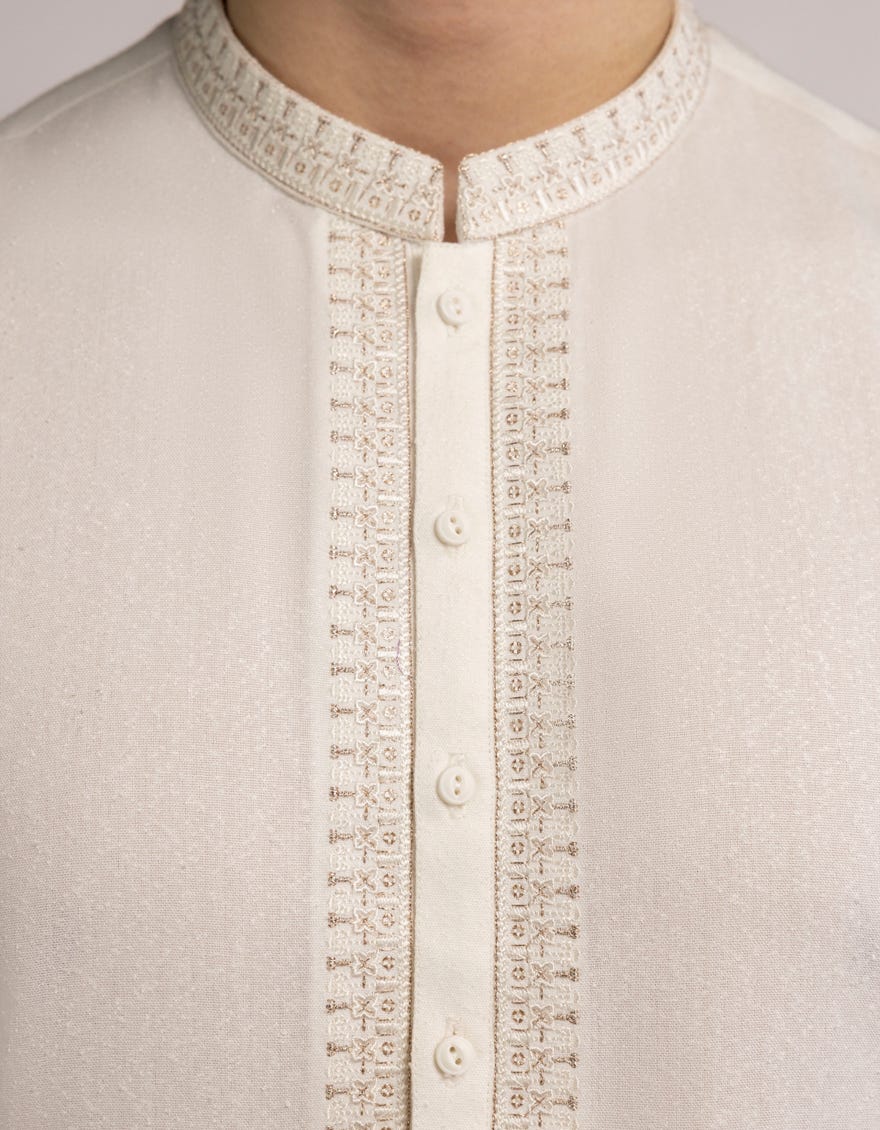 OFF WHITE FORMAL KAMEEZ SHALWAR
