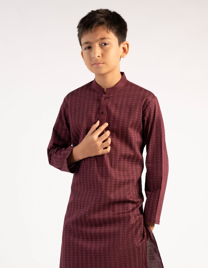MAROON COTTON KURTA